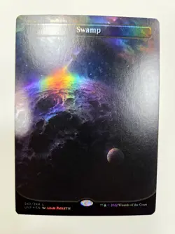 Swamp (242) FOIL Unfinity NM Land Basic Land MAGIC THE GATHERING CARD! - Image 1