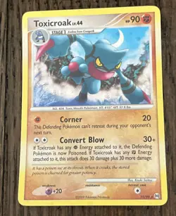 Pokemon TCG Toxicroak Holo Rare Card 11/99 Arceus 2009 - NM - Image 2