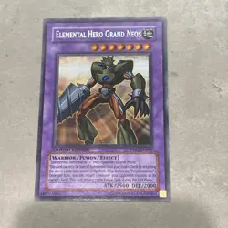Yu-gi-oh Rarest Yugioh Misprint Elemental Hero Grand Neos Ct04 Part Super/secret - Image 1