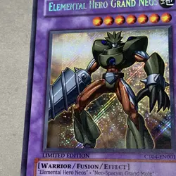 Yu-gi-oh Rarest Yugioh Misprint Elemental Hero Grand Neos Ct04 Part Super/secret - Image 3