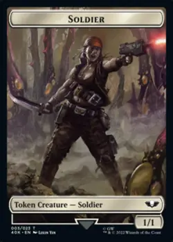 MTG Soldier (003) // Sicarian Infiltrator Double-Sided Token [Warhammer 40,000 - Image 1
