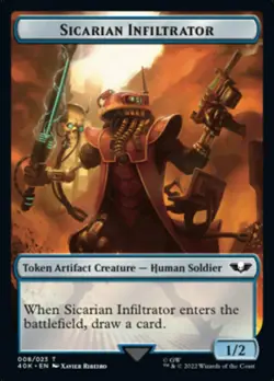 MTG Soldier (003) // Sicarian Infiltrator Double-Sided Token [Warhammer 40,000 - Image 2