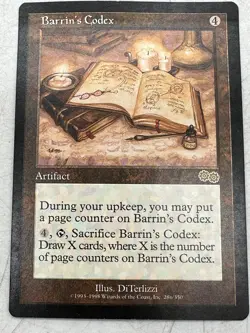 Magic the Gathering Barrin's Codex - Urza's Saga (USG) MtG - Image 1