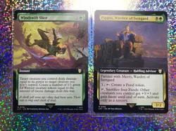MTG Regular Extended Art: 0146 Pippin, Warden of Isengard; 0128 Windswift Slice - Image 1