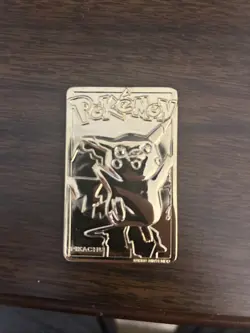 Pokemon #25 Pikachu 23k Gold Plated Trading Card 1999 Burger King - Image 1