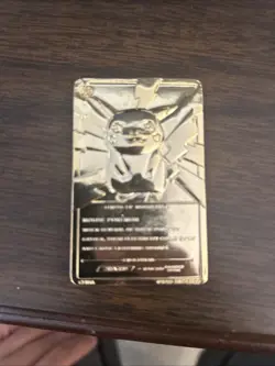 Pokemon #25 Pikachu 23k Gold Plated Trading Card 1999 Burger King - Image 2
