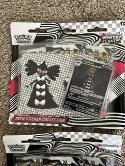Pokemon TCG Scarlet Violet White Flare 3Pk Blister Tech Sticker Collection Lot 2 - Image 3