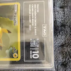 Pokemon Pikachu TAG 10 GEM Mint GG30/GG70 Full Art Crown Zenith Galarian Gallery - Image 3