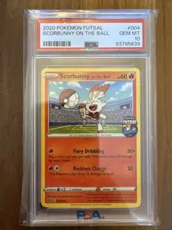 2020 Pokemon Futsal Scorbunny 004/005 PSA 10 - Image 1