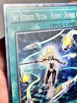 Sky Striker Mecha Hornet Drones JUSH-EN053 YuGiOh! Collector's Rare 1st Edition - Image 3