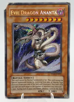 YUGIOH EVIL DRAGON ANANTA PP02-EN017 SECRET UNLIMITED ED HOLO - Image 1