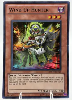 Yugioh Wind-Up Hunter PHSW-EN024 Super Rare 1st Edition HOLO - Image 1