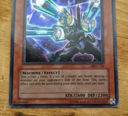 1996 Yu-Gi-Oh YuGiOh Holo Cards Barrel Dragon & Buster Blader MRD-126 BPT-008 - Image 5