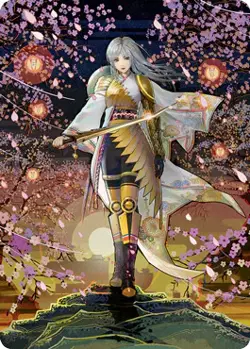 MTG The Wandering Emperor 2 Art Card [Kamigawa: Neon Dynasty Art Series] Near M - Image 1