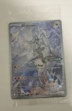 N’s Reshiram 167/159 Journey Together Stamped Pokemon Sealed Promo Card - Image 1