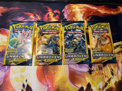 Pokemon Sun & Moon Unbroken Bonds 3 Card Mini Booster Pack Light Art Set Light - Image 1