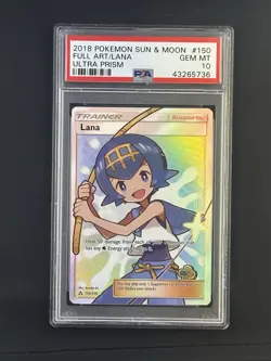 PSA 10 Lana #150/156 2018 Pokemon Sun & Moon Ultra Prism Full Art Card 0560 - Image 1
