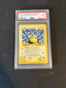 Pokemon TCG Lt. Surge's Electabuzz Holo Rare Card 006/132 Gym Heroes - Image 1