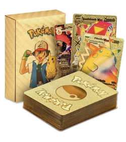55 Pcs Gold Foil Pokemon Cards Pack - VMAX GX TCG Rare Card Lot/collectible/gift - Image 1