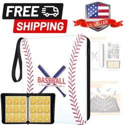 9 Pockets Trading Card Binder with 900 Double-Sided Pockets, PU Zipper Top Lo... - Image 1