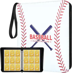 9 Pockets Trading Card Binder with 900 Double-Sided Pockets, PU Zipper Top Lo... - Image 2