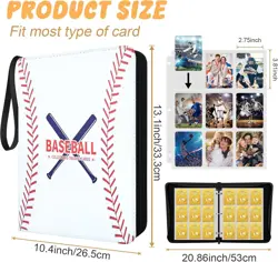 9 Pockets Trading Card Binder with 900 Double-Sided Pockets, PU Zipper Top Lo... - Image 3