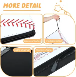 9 Pockets Trading Card Binder with 900 Double-Sided Pockets, PU Zipper Top Lo... - Image 5