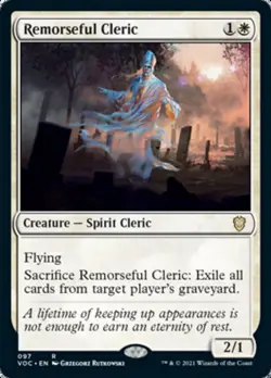 MTG Remorseful Cleric [Innistrad: Crimson Vow Commander] Near Mint Magic - Image 1