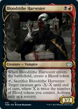 MTG Bloodtithe Harvester (Showcase Fang Frame) [Innistrad: Crimson Vow] Near Mi - Image 1