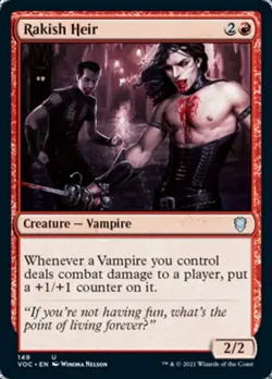 MTG Rakish Heir [Innistrad: Crimson Vow Commander] Near Mint Magic - Image 1