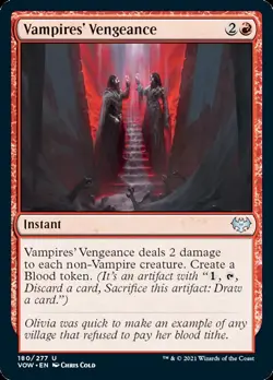 MTG Vampires' Vengeance [Innistrad: Crimson Vow] Lightly Played Foil Magic - Image 1