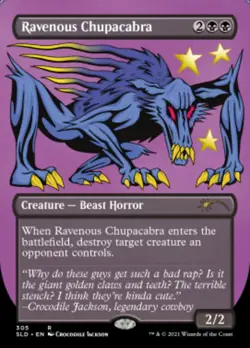 MTG Ravenous Chupacabra (Borderless) [Secret Lair Drop Series] Near Mint Magic - Image 1