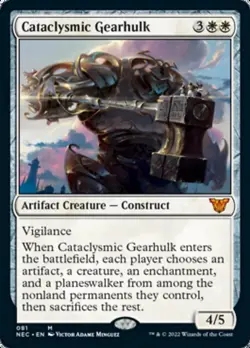 MTG Cataclysmic Gearhulk [Kamigawa: Neon Dynasty Commander] Near Mint Magic - Image 1