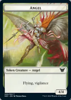 MTG Angel // Elephant Double-Sided Token [Kamigawa: Neon Dynasty Commander Toke - Image 1