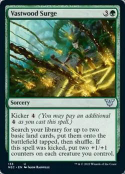 MTG Vastwood Surge [Kamigawa: Neon Dynasty Commander] Near Mint Magic - Image 1
