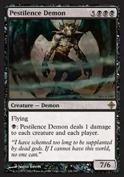 Pestilence Demon - Light Play MTG Rise of the Eldrazi - Image 1