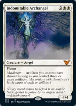 MTG Indomitable Archangel [Kamigawa: Neon Dynasty Commander] Near Mint Magic - Image 1