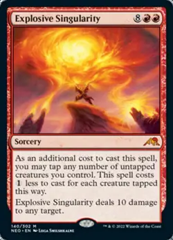 MTG Explosive Singularity [Kamigawa: Neon Dynasty] Near Mint Magic - Image 1