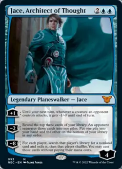 MTG Jace, Architect of Thought [Kamigawa: Neon Dynasty Commander] Near Mint Ma - Image 1