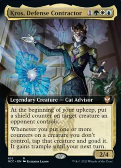 MTG Kros, Defense Contractor (Extended Art) [Streets of New Capenna Commander] - Image 1