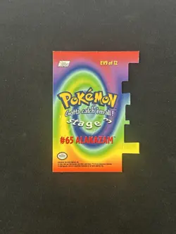 2000 Topps Pokemon TV Animation Series 2 Die Cut #65 Alakazam - Image 2