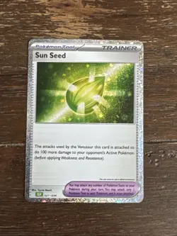 2023 Pokemon CLV #027/034 Sun Seed Holo Mint - Image 1