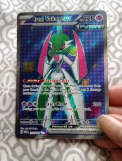 Pokemon TCG Iron Valiant EX 225/182 Full Art Sv04: Paradox Rift Holo - Image 3
