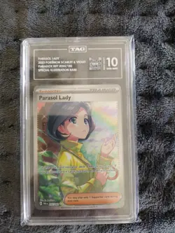 Parasol Lady 255/182SV04: Paradox Rift Holo Pokemon TCG TAG 10 Gem Mint - Image 1