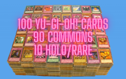 ** 100 YUGIOH CARDS ** MIXED NO DUPLICATES LOT! W/ RARES & HOLOGRAPHIC FOILS!! - Image 1