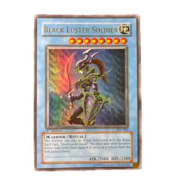 YUGIOH 1ST EDITION BLACK LUSTER SOLDIER SYE024 CARD - Image 1