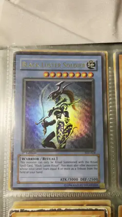 YUGIOH 1ST EDITION BLACK LUSTER SOLDIER SYE024 CARD - Image 2