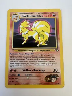 Brock’s Ninetales Holo Rare 3/132 Gym Challenge 2000 WOTC Vintage Pokemon Card - Image 1