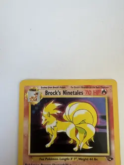 Brock’s Ninetales Holo Rare 3/132 Gym Challenge 2000 WOTC Vintage Pokemon Card - Image 3