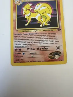 Brock’s Ninetales Holo Rare 3/132 Gym Challenge 2000 WOTC Vintage Pokemon Card - Image 4